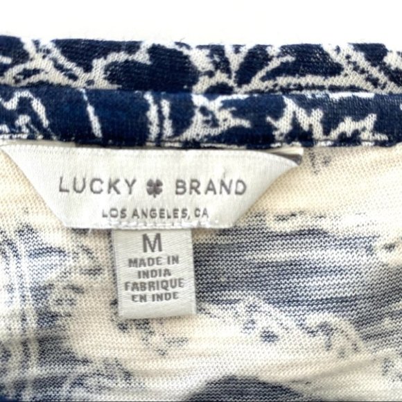 Lucky Brand dolman cut  top with crew neckline & twist at the waist - Picture 7 of 9